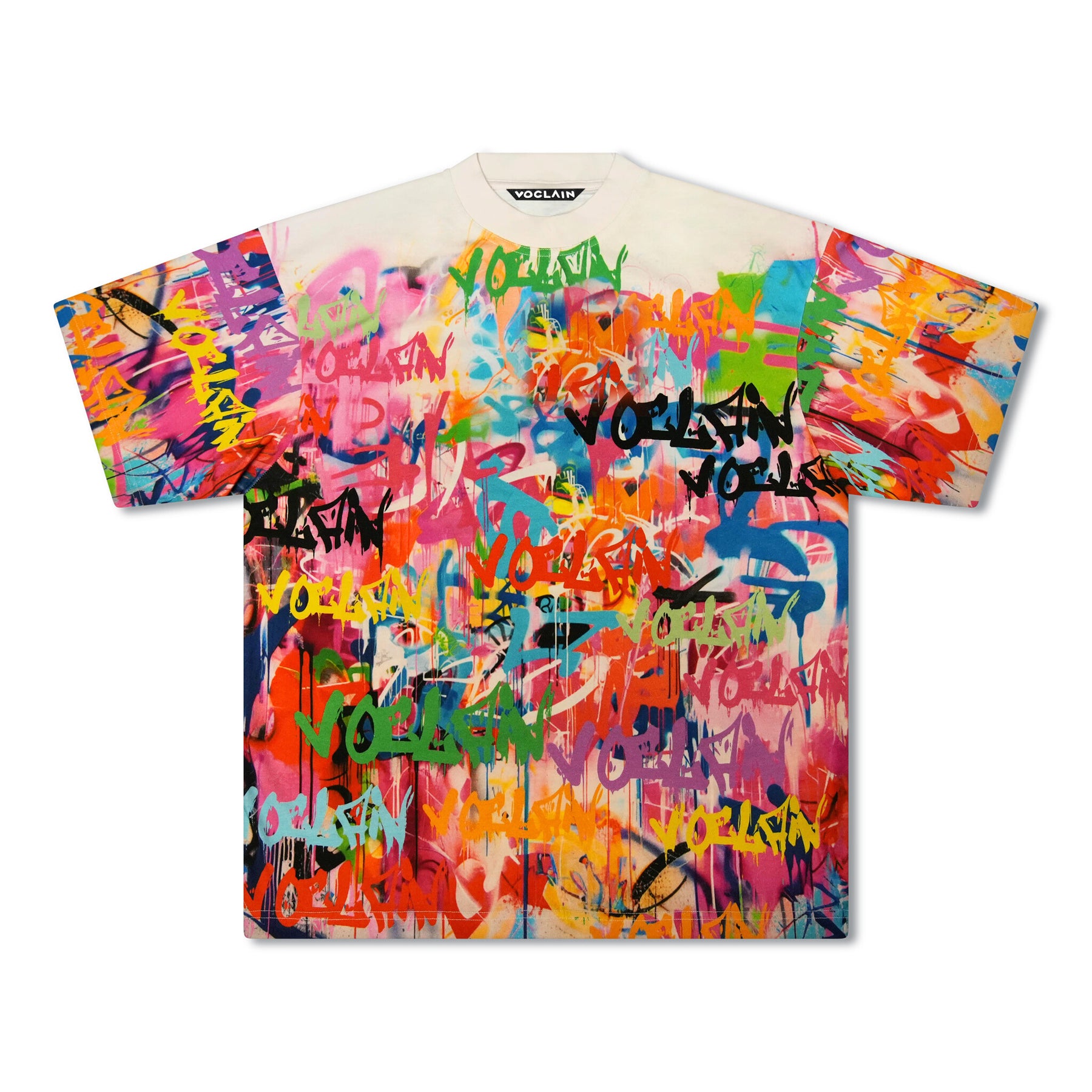 Voclain T-Shirt Oversized White - Graffiti Infusion Paris X Miami