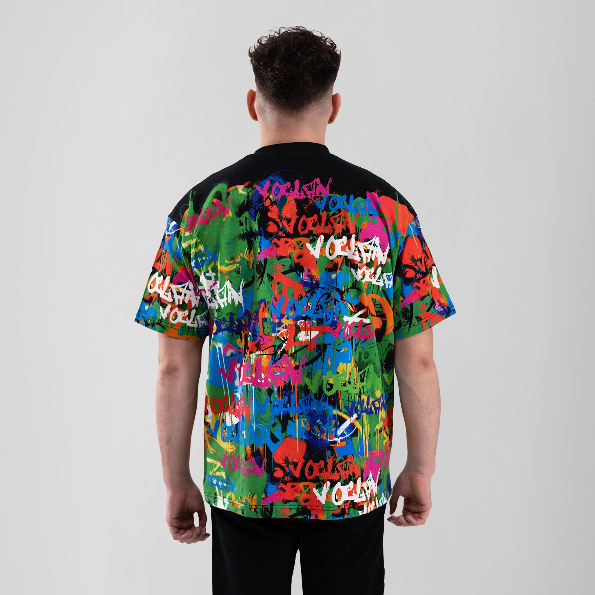 Voclain T-Shirt Oversized Schwarz - Graffiti Infusion Paris X Miami