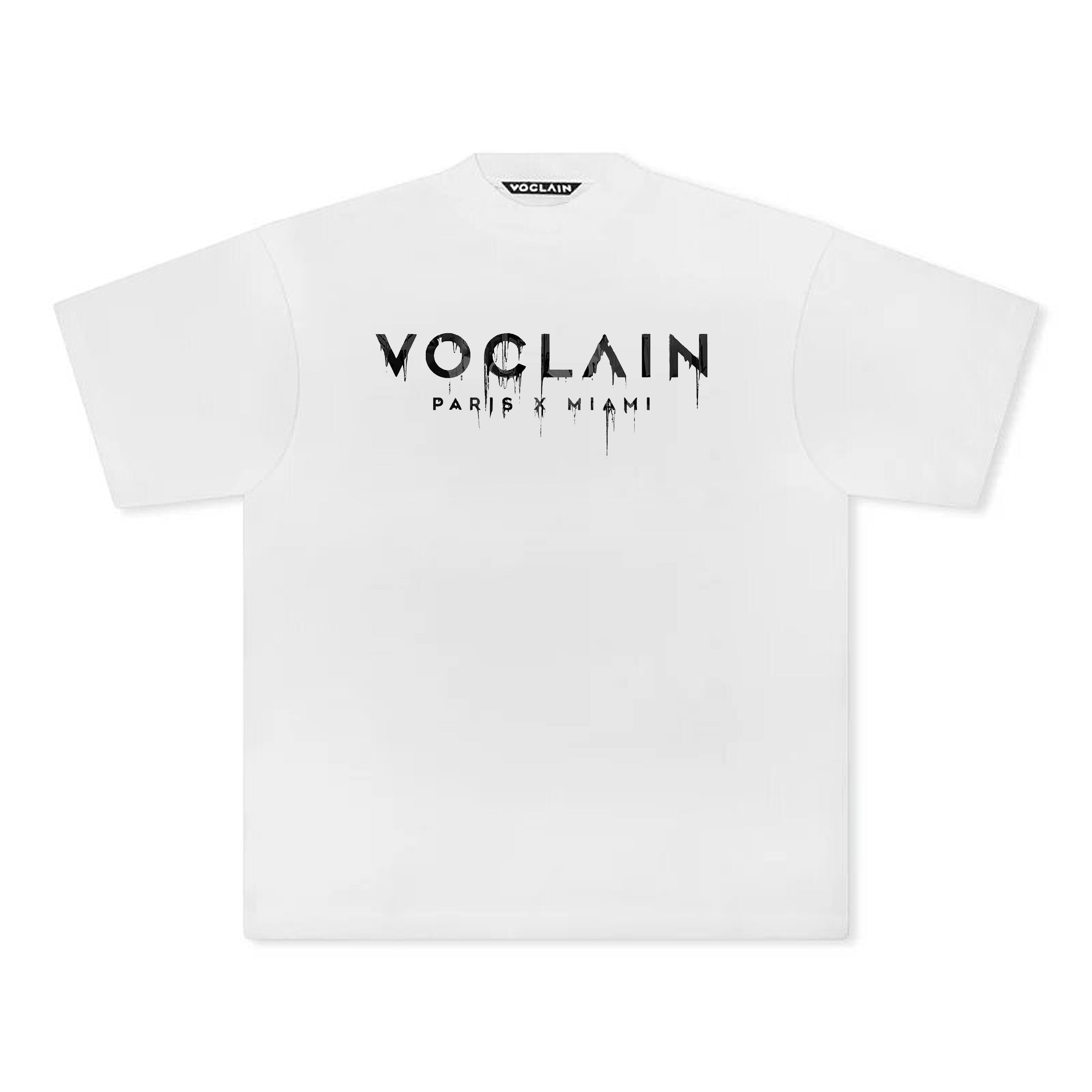 Voclain T-Shirt Oversized Blanco - Graffiti Drip Paris X Miami